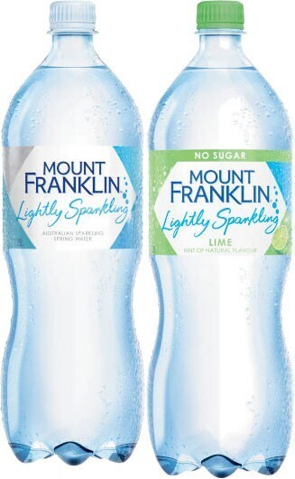 Coles Mount franklin lightly sparkling water 1.25 litre offer