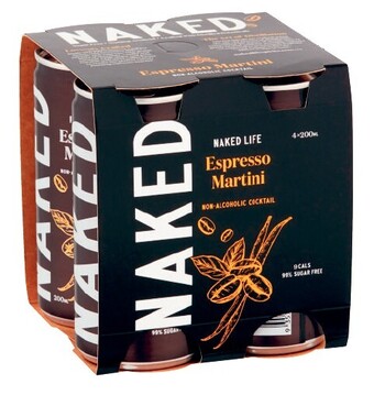 Coles Naked life non alcoholic cocktails 4x250ml or 4x200ml offer