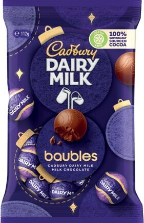 Coles Cadbury bauble bag 112g-114g offer