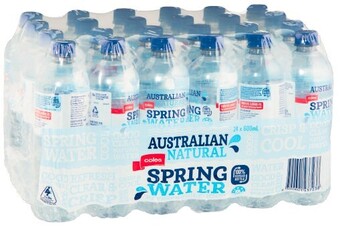 Coles Coles spring water 24x600ml offer