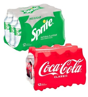 Coles Coca-cola, fanta or sprite soft drink 12x300ml offer