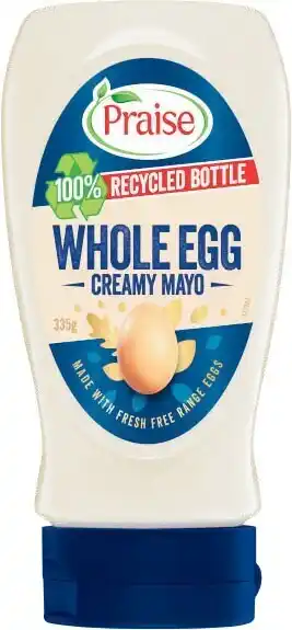 Coles Praise whole egg mayonnaise 335g or light mayonnaise 380g offer