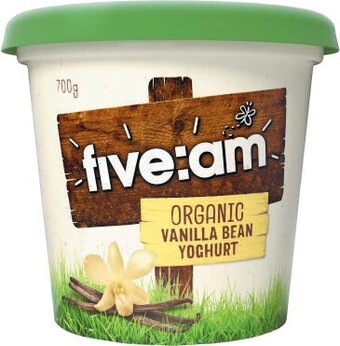 Coles Five:am organic yoghurt 700g offer