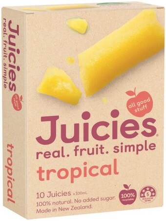 Coles Juicies icy poles 10 pack 1 litre offer