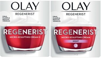 Coles Olay regenerist micro sculpting cream or micro sculpting night cream 50g offer