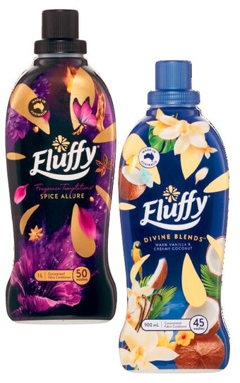 Coles Fluffy fabric softener 900ml-1 litre offer