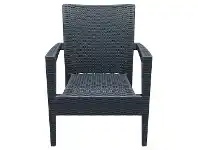 Siesta Tequila Commercial Grade Resin Wicker Outdoor Armchair, Anthracite