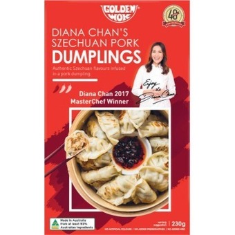 Coles Golden wok szechuan pork dumplings 230g offer