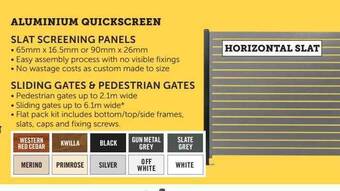 Stratco Aluminium quickscreen offer