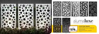Stratco Custom mad decorative screen designs offer