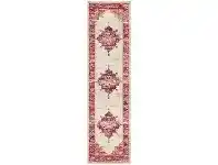 LivingStyles Babylon Zenovia Bohemian Runner Rug, 80x300cm, Pink offer