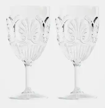 Myer Heritage medallion wine goblet in clear 2pk offer