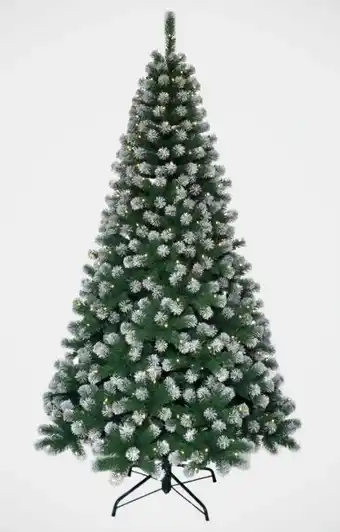 Myer giftorium colorado flocked tip pre-lit christmas tree 210cm