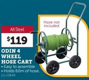 Stratco Odin 4 Wheel Hose Cart All Steel offer
