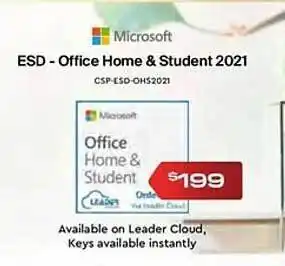 Microsoft esd - office home & student 2021