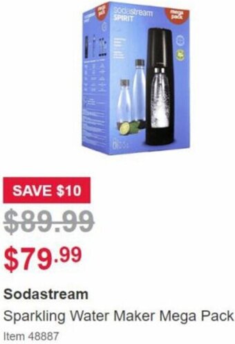 Costco Sodastream Sparkling Water Maker Mega Pack offer