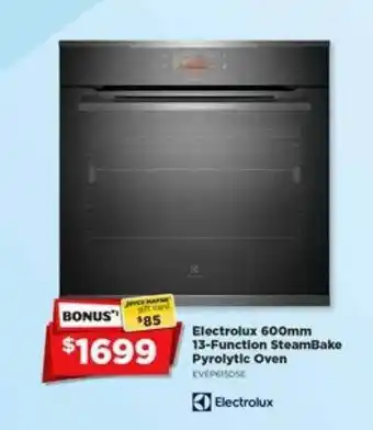 Electrolux 600 mm 13-function steambake pyrolytic oven
