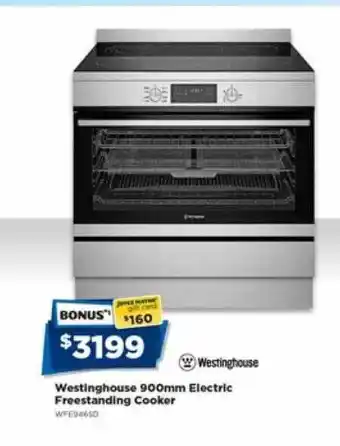 Joyce Mayne Westinghouse 900 mm electric freestanding cooker offer
