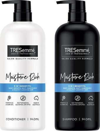 IGA Tresemmé shampoo or conditioner 940ml selected varieties offer
