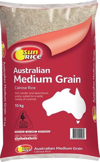 IGA Sunrice medium grain white rice 10kg offer