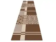 LivingStyles Orlando Iris Modern Runner Rug, 80x300cm, Brown offer