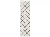 LivingStyles Saffron Hawa Fringed Shag Runner Rug, 80x400cm, White offer