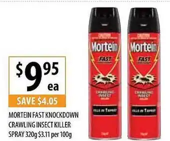 Mortein fast knockdown crawling insect killer spray