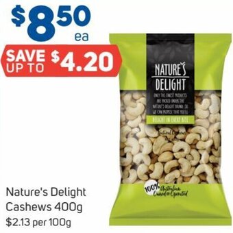 Foodland Nature's Delight Cashews 400g offer