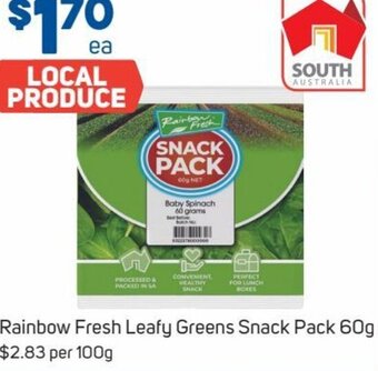 Foodland Rainbow Fresh Leafy Greens Snack Pack 60g offer
