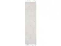 Saffron Kenza Fringed Shag Runner Rug, 80x200cm, Pink