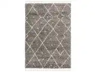 LivingStyles Saffron Kenza Fringed Shag Rug, 160x230cm, Grey offer