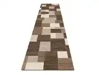 LivingStyles Serenity Irene Modern Runner Rug, 80x300cm, Brown offer