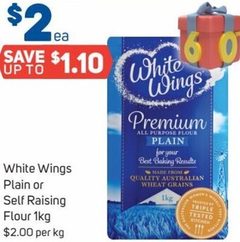 Foodland White Wings Plain or Self Raising Flour 1kg offer