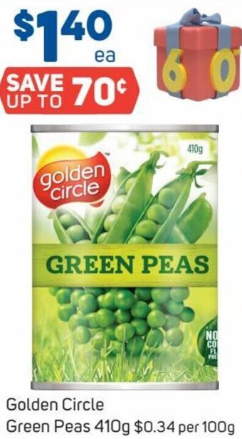 Foodland Golden Circle Green Peas 410g offer