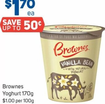 Foodland Brownes Yoghurt 170g offer