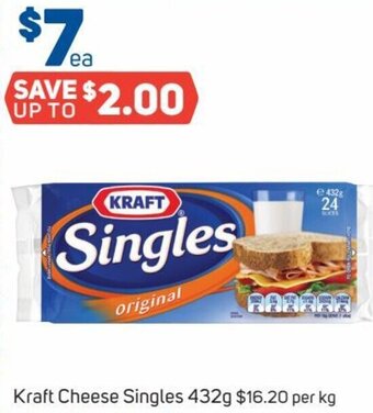 Foodland Kraft Cheese Singles 432g offer