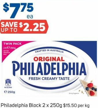 Foodland Philadelphia Block 2 x 250g offer