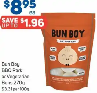 Bun Boy BBQ Pork or Vegetarian Buns 270g
