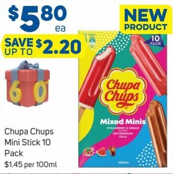 Foodland Chupa Chups Mini Stick 10 Pack offer