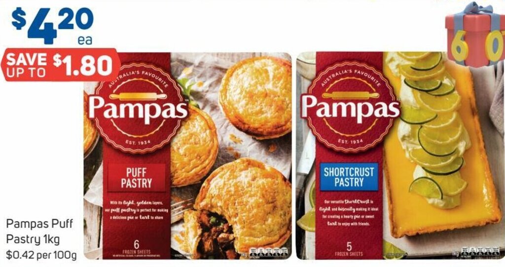 Pampas Puff Pastry 1kg Offer At Foodland