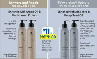 Foodland Schwarzkopf Repair for Damaged Hair or Schwarzkopf Hydrate For Normal & Dry Hair offer