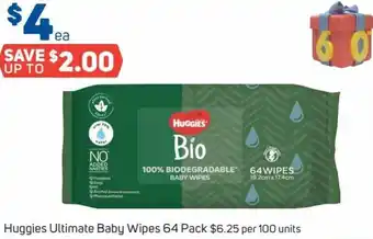 Foodland Huggies Utimate Baby Wipes 64 Pack offer