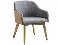 LivingStyles Kester Fabric & Ash Timber Lounge Armchair offer