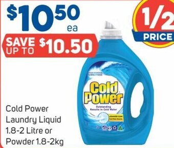 Foodland Cold Power Laundry Liquid 1.8-2 Litre or Powder 1.8-2kg offer