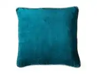 LivingStyles Eliza Feather Filled Velvet Scatter Cushion, Teal offer