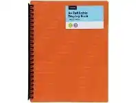 Officeworks J.Burrows 20 Pocket Refillable Display Book Orange offer