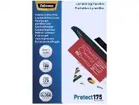 Officeworks Fellowes Laminating Pouch 59 x 83mm 175 Micron Gloss 100 Pack offer