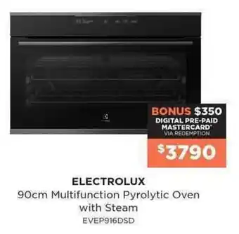 Bing Lee Electrolux 90cm Multifunction Pyrolytic Oven with Steam offer