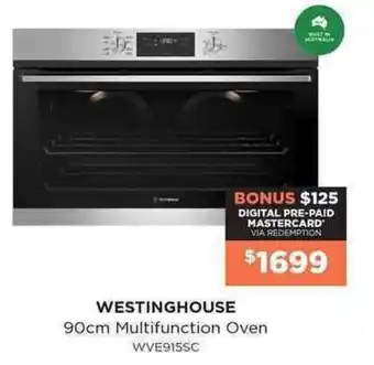 Bing Lee Westinghouse 90cm Multifunction Oven offer