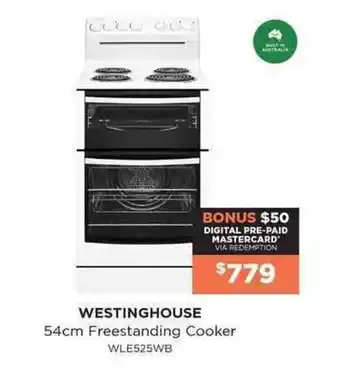 Bing Lee Westinghouse 54cm Freestanding Cooker offer